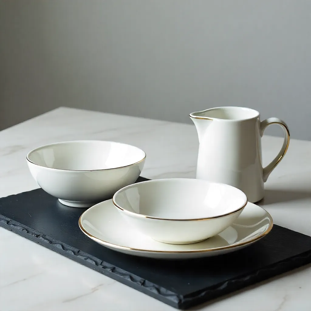 Geometrisch porselein serviesgoed