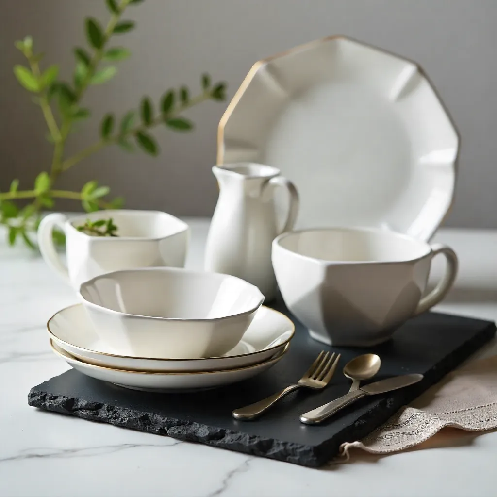 Natuurlijke fotografie van serviesgoed